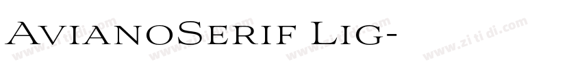 AvianoSerif Lig字体转换